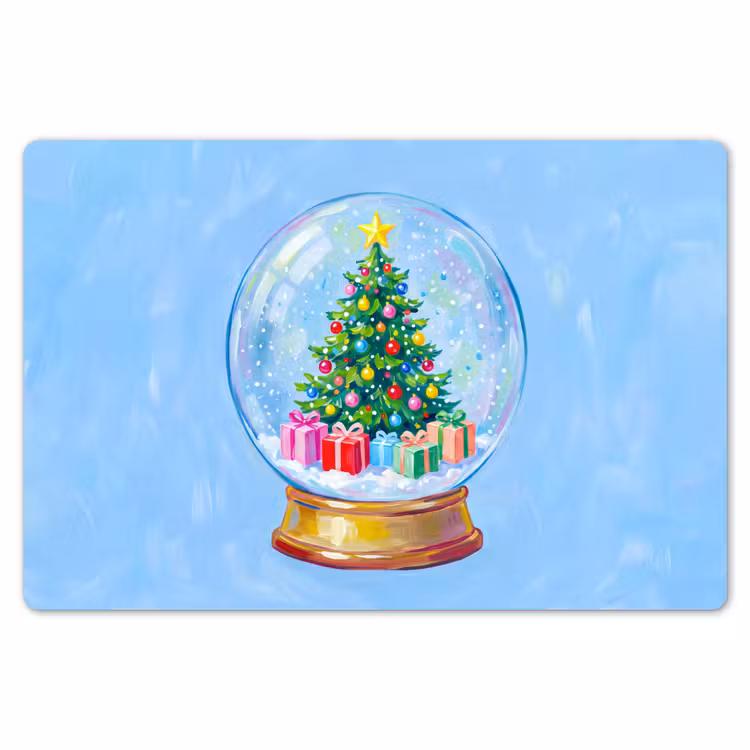 Placemat - 6 stuks - Sneeuwbol - Kerst - Cadeaus — 7