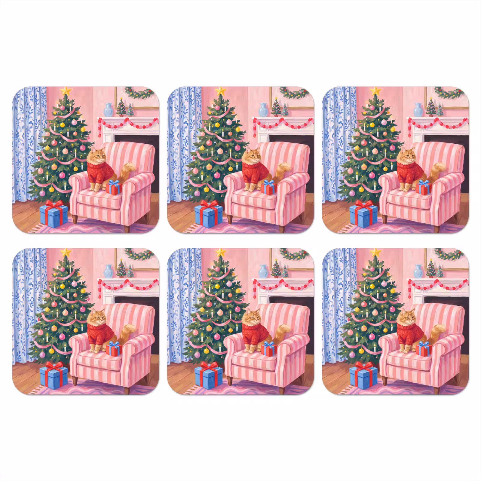Onderzetter - Kat - Kerst - Interieur — 1