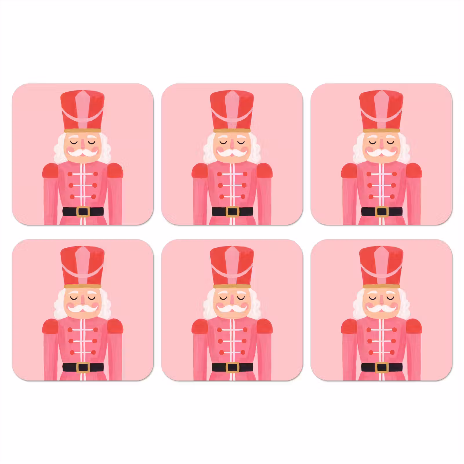 Onderzetter - Notenkraker roze illustratie — 1