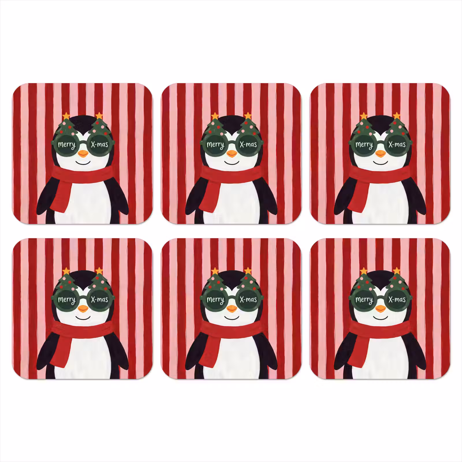Onderzetter - Pinguïn - Kerst - Illustratie — 1