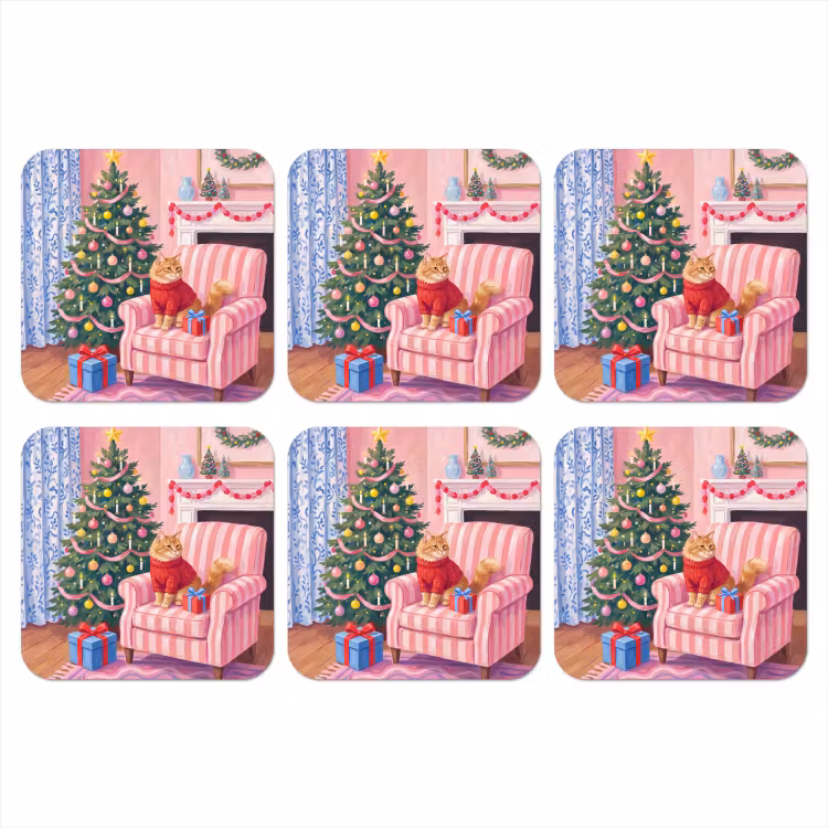 Onderzetter - Kat - Kerst - Interieur — 1