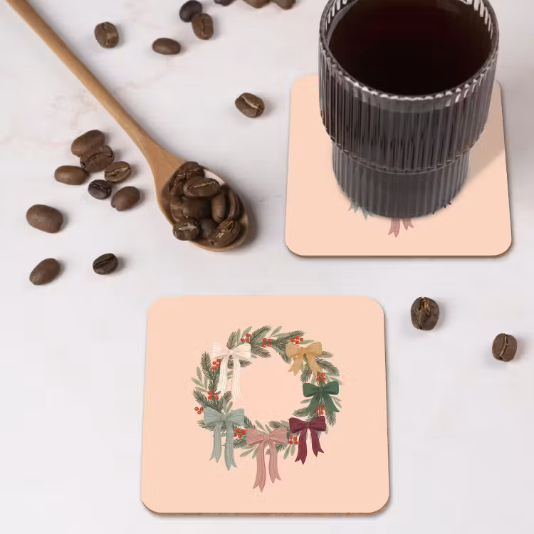 Onderzetter - Kerstkrans - Strikken - Kerst — 4