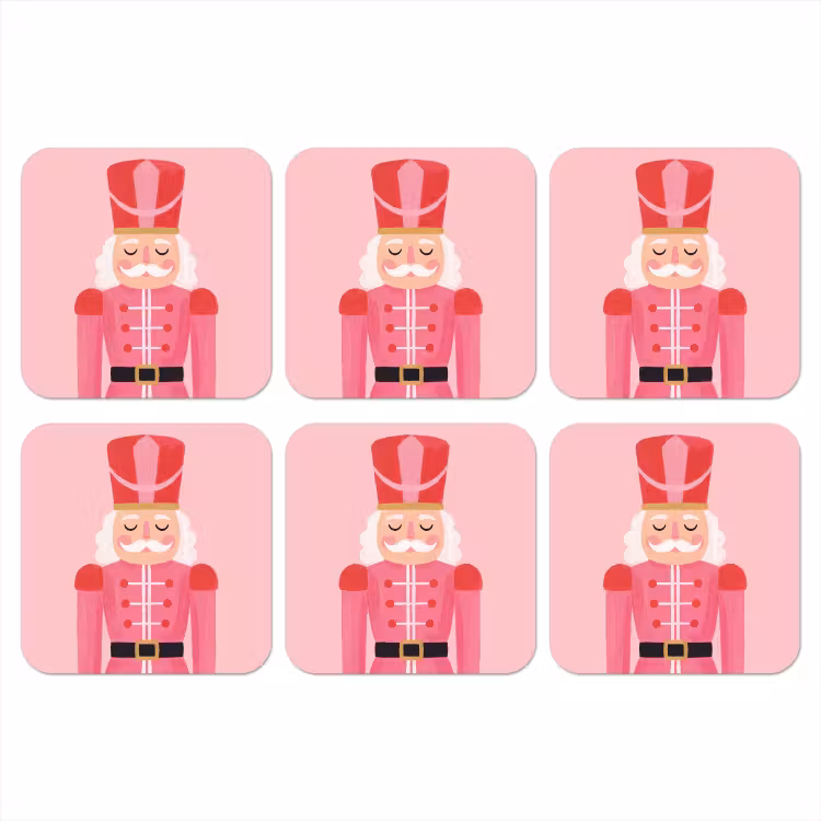 Onderzetter - Notenkraker roze illustratie — 1