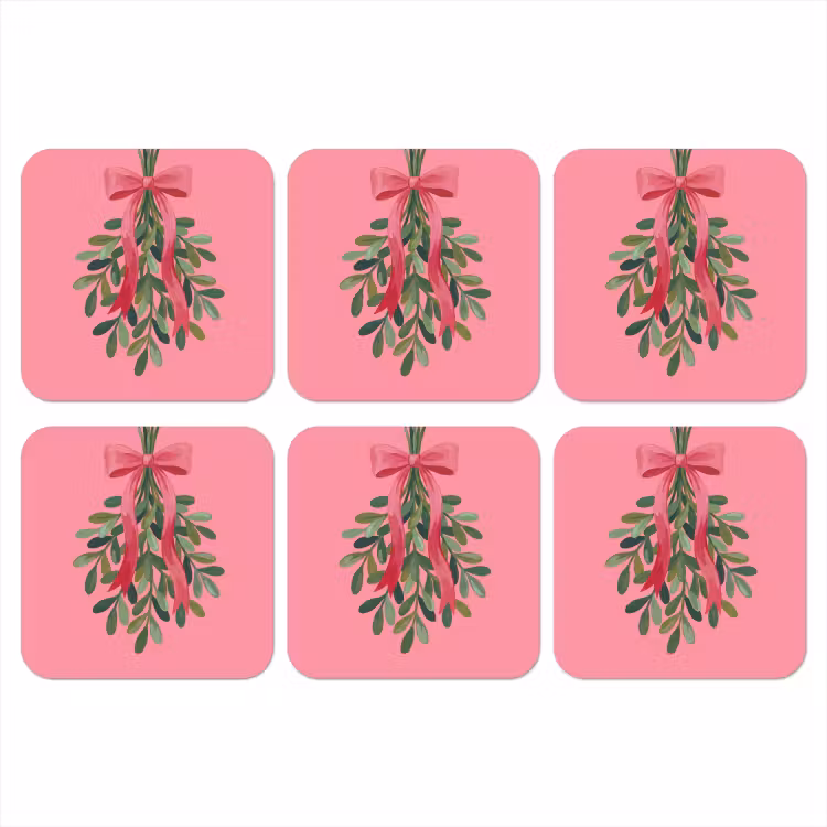Onderzetter - Plant - Lint - Roze — 1
