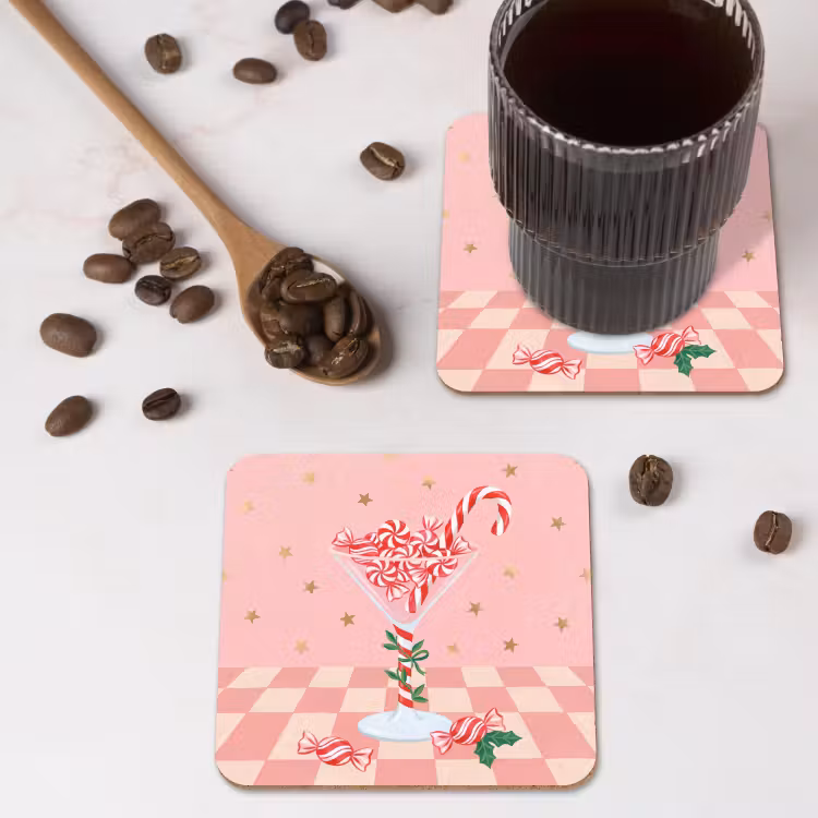 Onderzetter - Snoep - Glas - Roze — 4