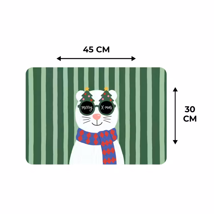 Placemat - 6 stuks - Dier - Winter - Cartoon — 3