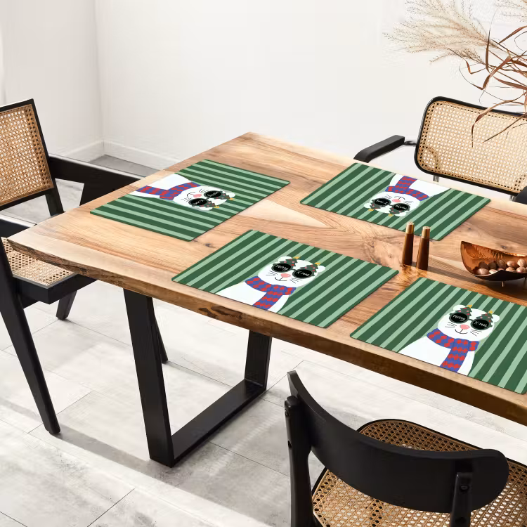 Placemat - 6 stuks - Dier - Winter - Cartoon — 5