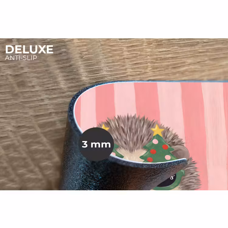 Placemat - 6 stuks - Egel - Kerst - Illustratie — 4