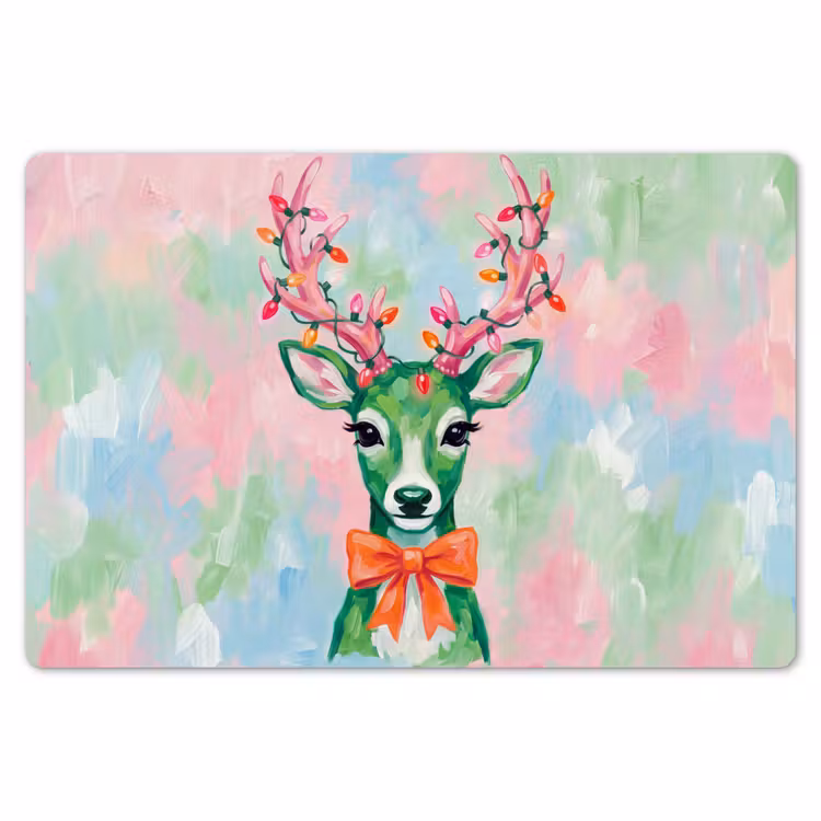 Placemat - 6 stuks - Hert - Kerst - Dieren — 7