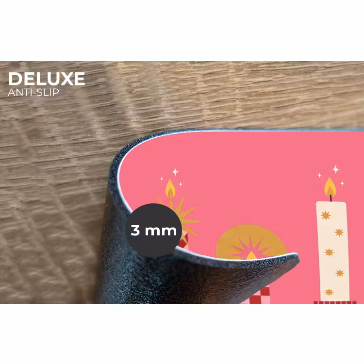 Placemat - 6 stuks - Kaarsen - Feest - Roze — 4