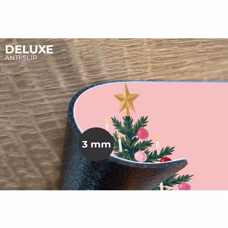 Placemat - 6 stuks - Kerstboom - Kerst - Roze — 4
