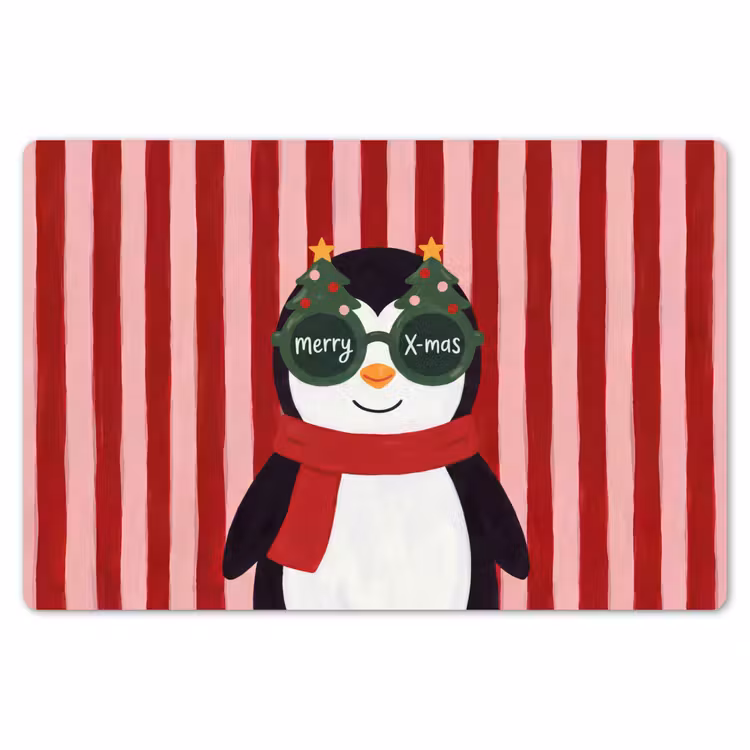 Placemat - 6 stuks - Pinguïn - Kerst - Illustratie — 7