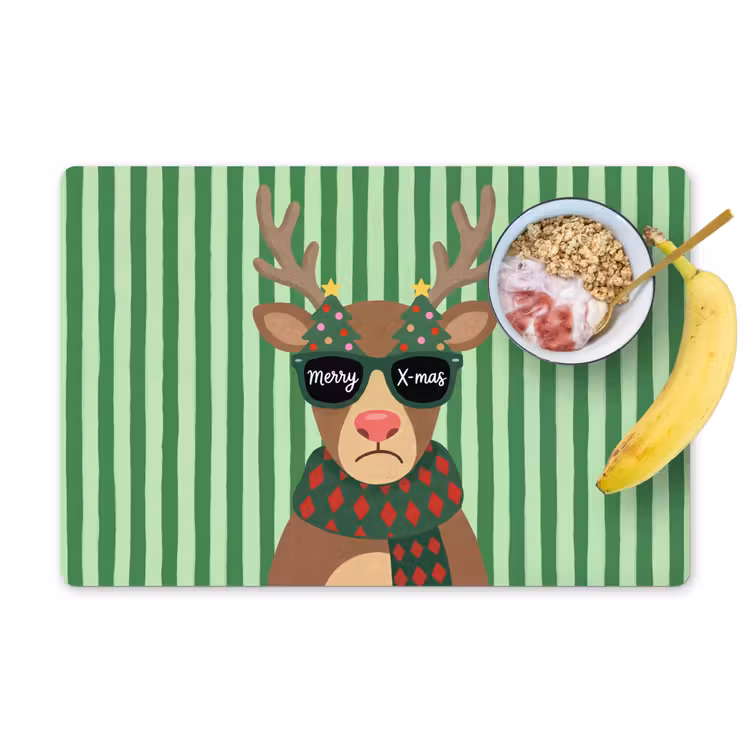 Placemat - 6 stuks - Rendier - Kerst - Illustratie — 1