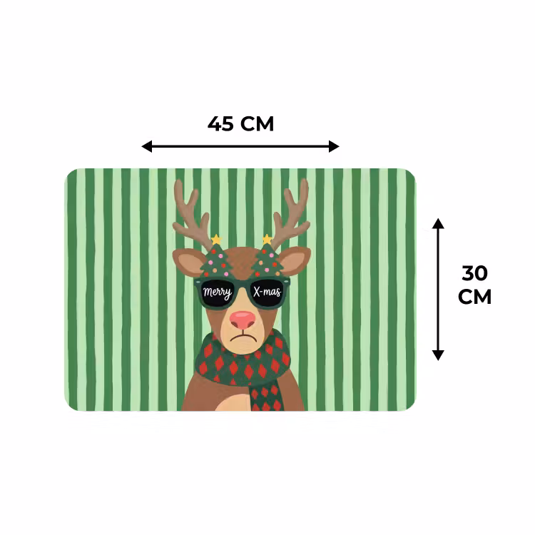Placemat - 6 stuks - Rendier - Kerst - Illustratie — 3