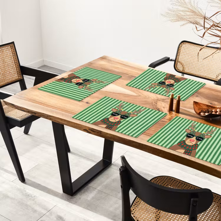 Placemat - 6 stuks - Rendier - Kerst - Illustratie — 5