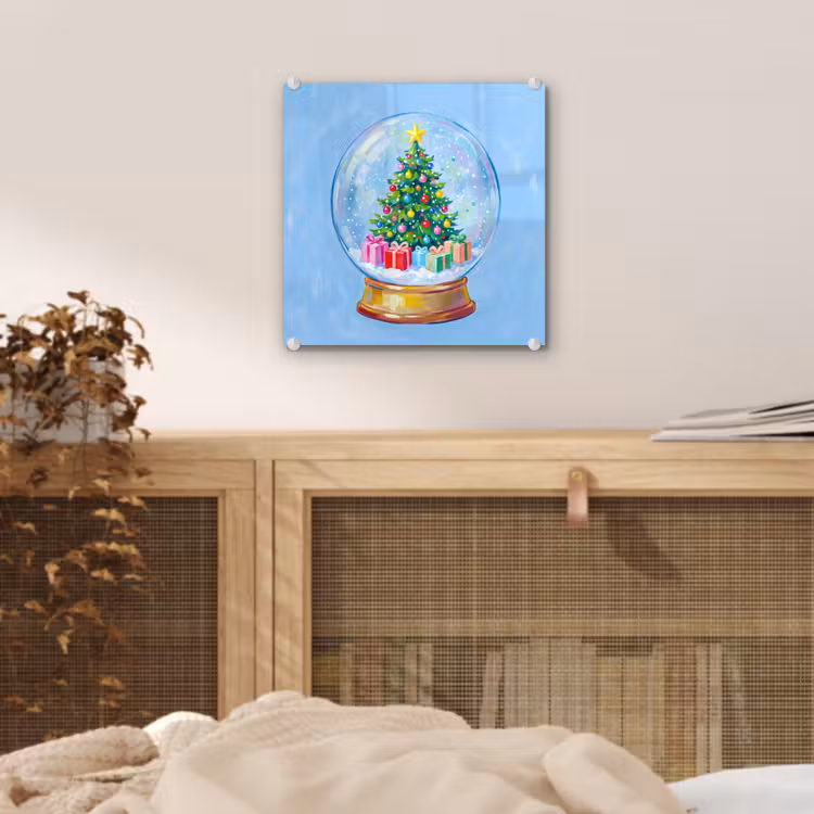 Glas schilderij - Sneeuwbol - Kerst - Cadeaus — 5