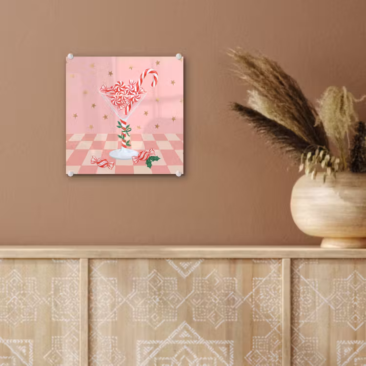 Glas schilderij - Snoep - Glas - Roze — 6