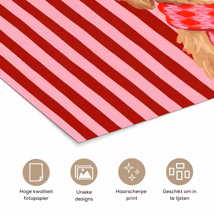 Poster - Hond - Kerst - Rood — 5