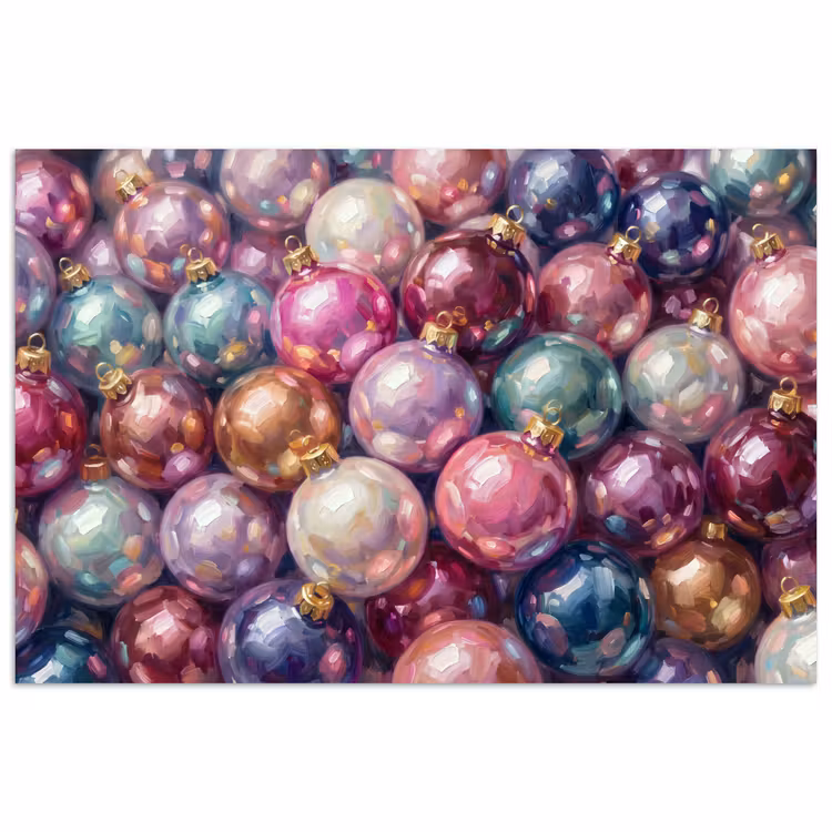 Poster - Kerstdecoratie - Kleurrijk - Feest — 1