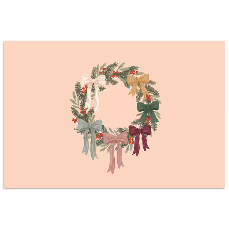 Poster - Kerstkrans - Strikken - Kerst — 1