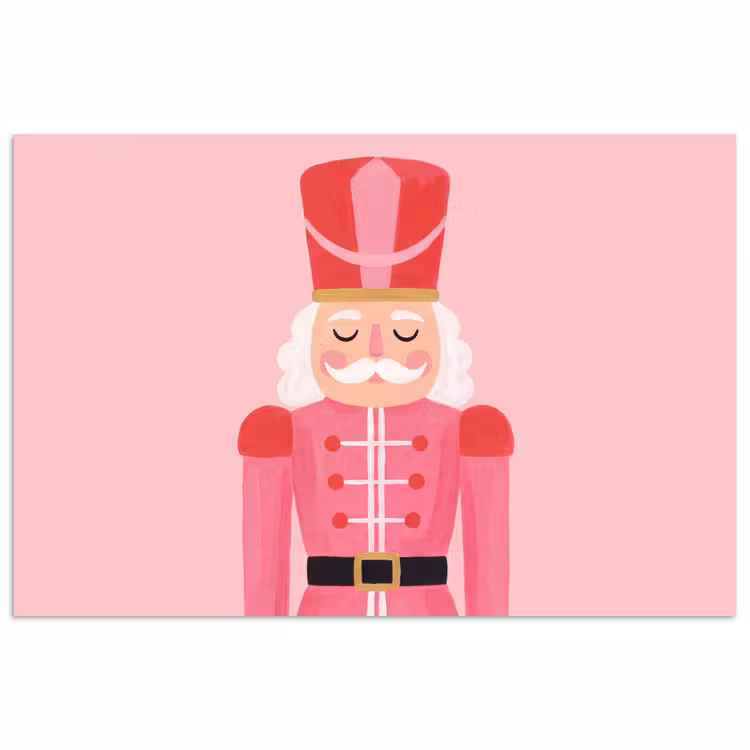 Poster - Notenkraker roze illustratie — 1