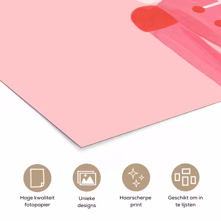 Poster - Notenkraker roze illustratie — 5