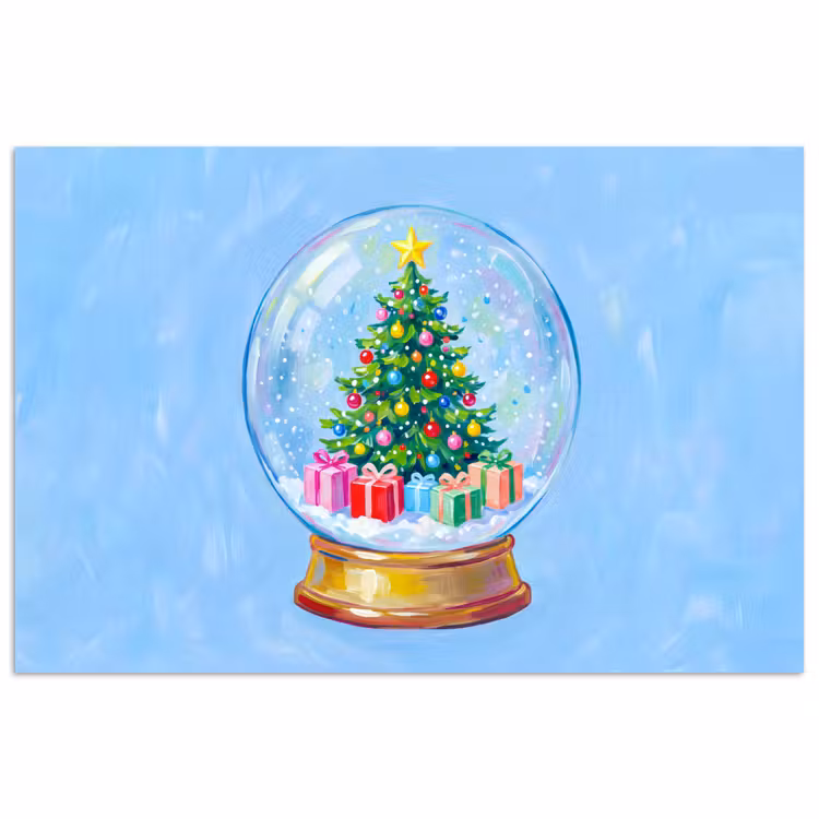 Poster - Sneeuwbol - Kerst - Cadeaus — 1
