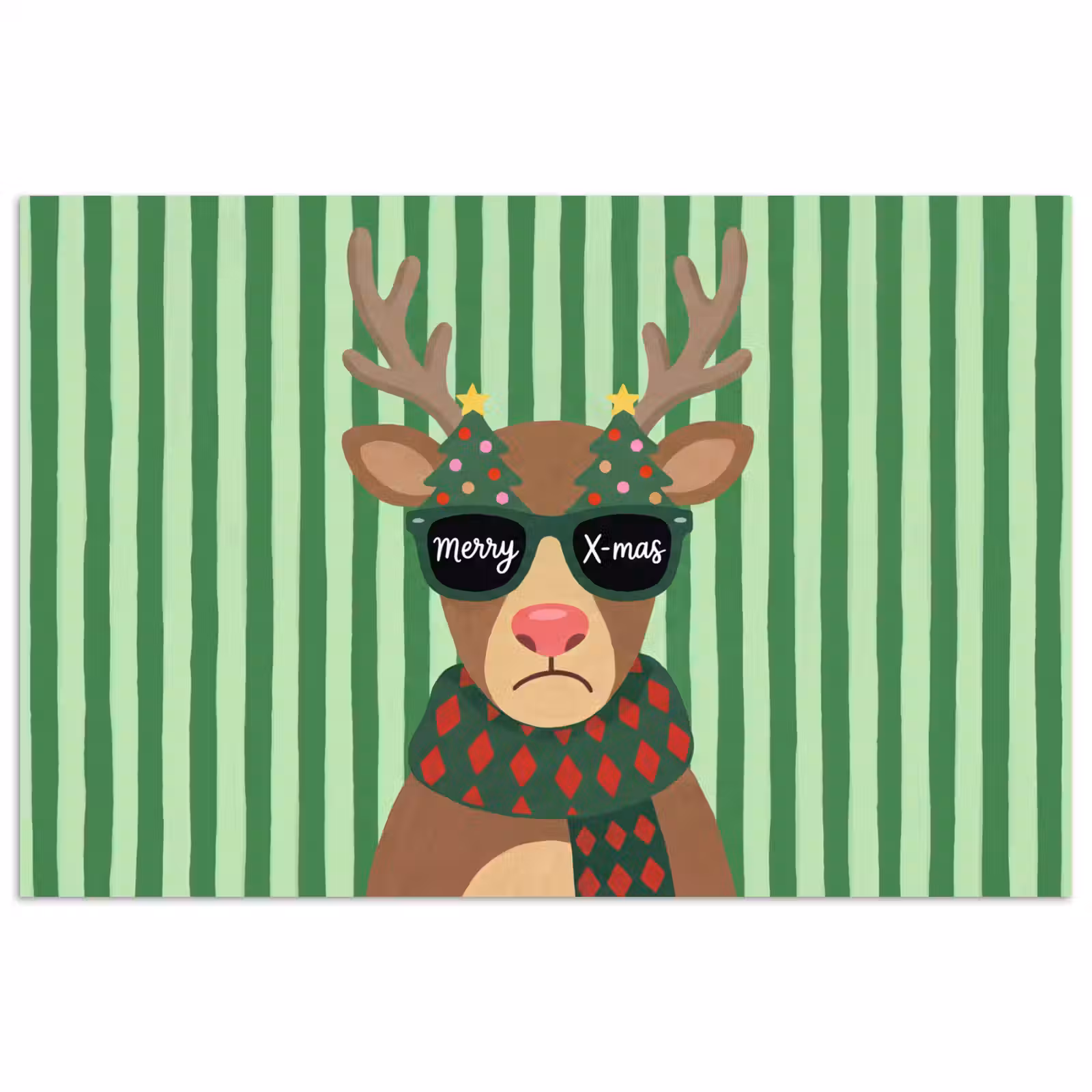 Poster - Rendier - Kerst - Illustratie — 1
