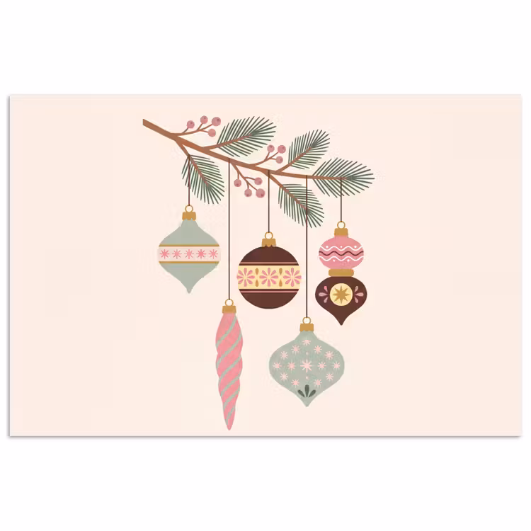 Poster - Kerst - Ornamenten - Tak — 1