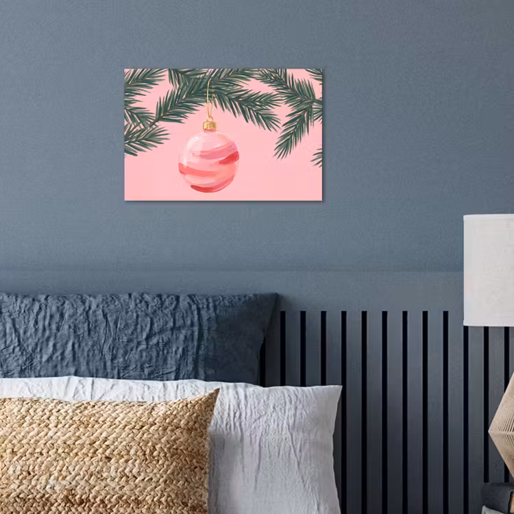 Poster - Kerstbal - Roze - Kerst — 3