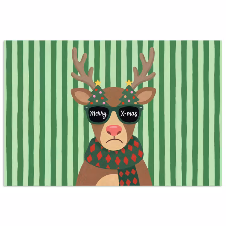 Poster - Rendier - Kerst - Illustratie — 1