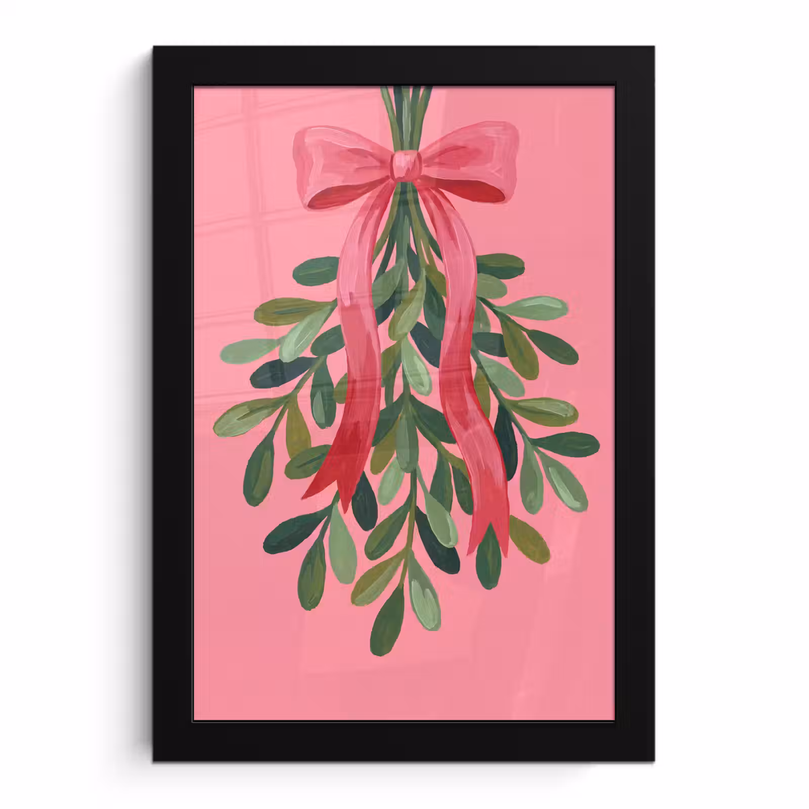 Poster met lijst - Plant - Lint - Roze — 1