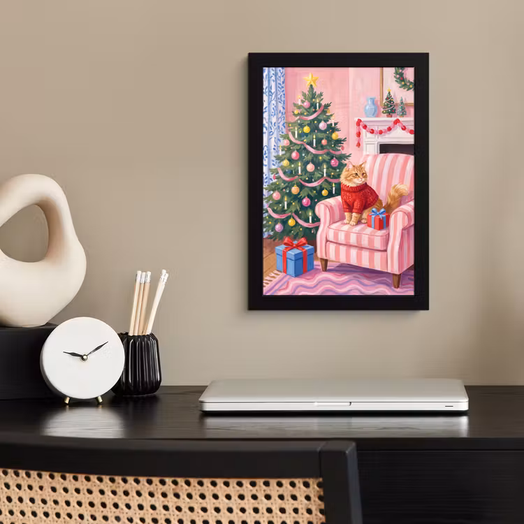 Poster met lijst - Kat - Kerst - Interieur — 3