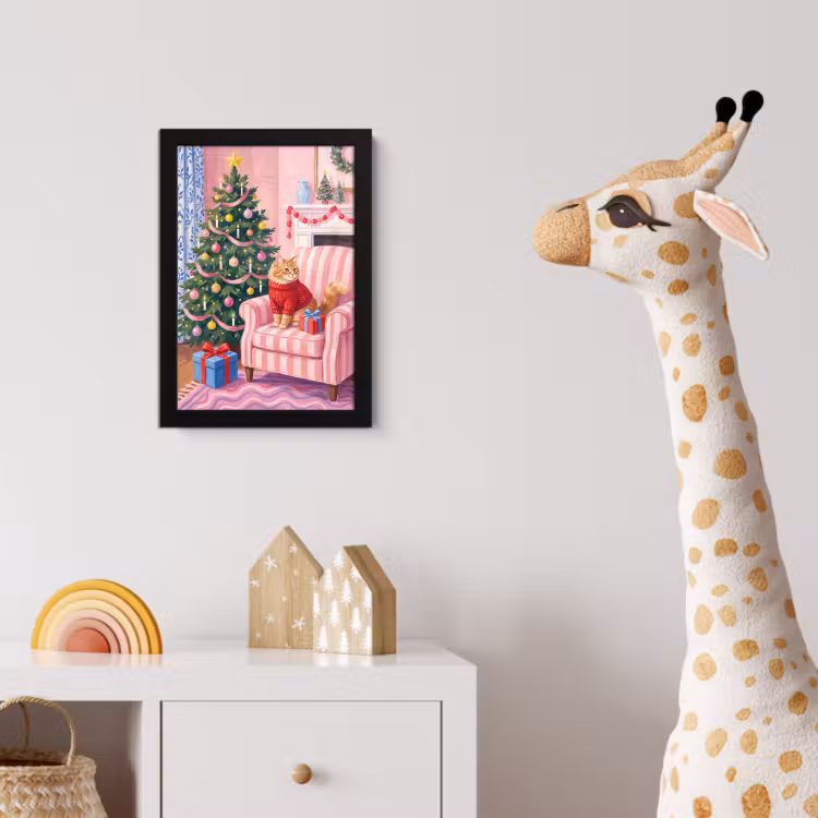 Poster met lijst - Kat - Kerst - Interieur — 5
