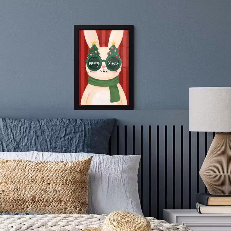 Poster met lijst - Konijn - Kerst - Dieren — 4