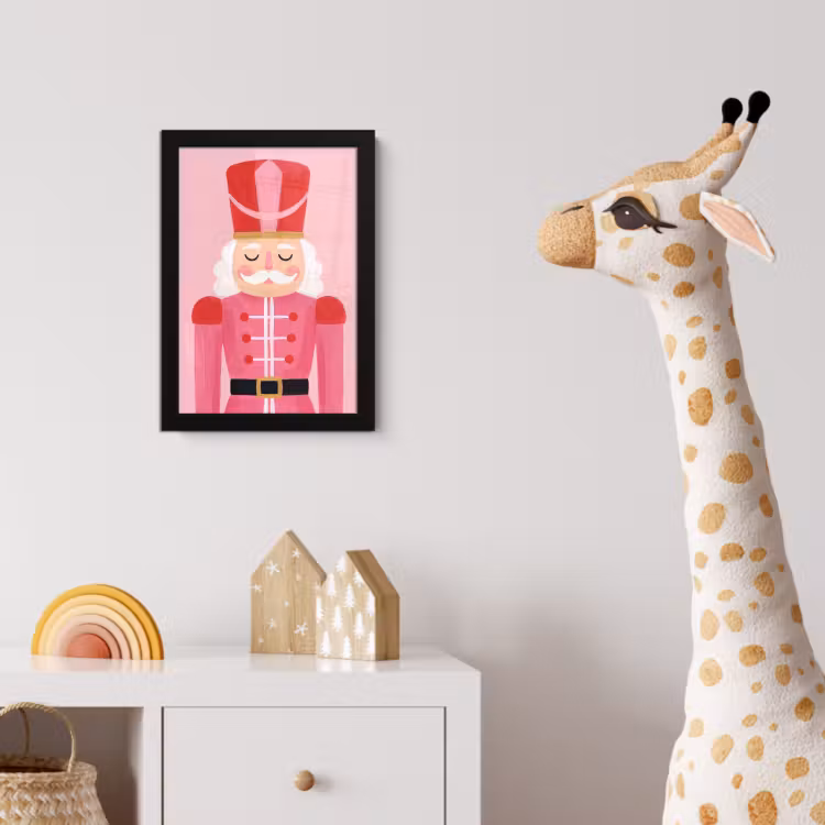 Poster met lijst - Notenkraker roze illustratie — 5