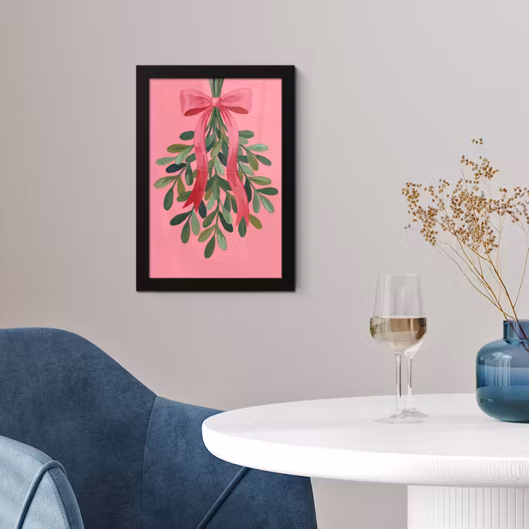 Poster met lijst - Plant - Lint - Roze — 2