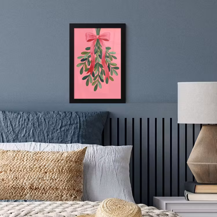 Poster met lijst - Plant - Lint - Roze — 4