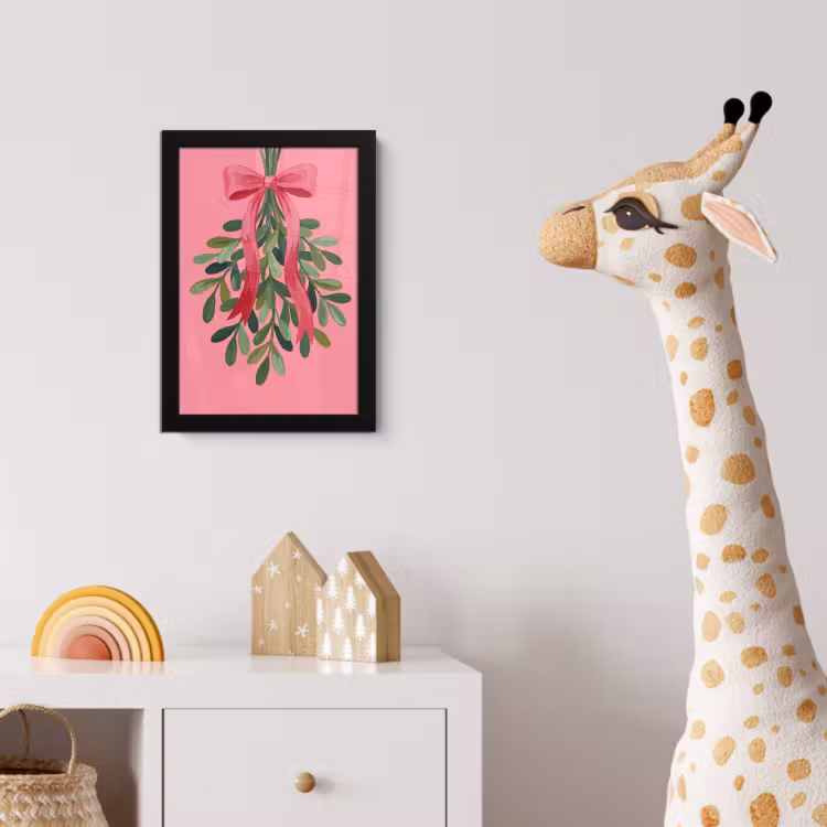 Poster met lijst - Plant - Lint - Roze — 5