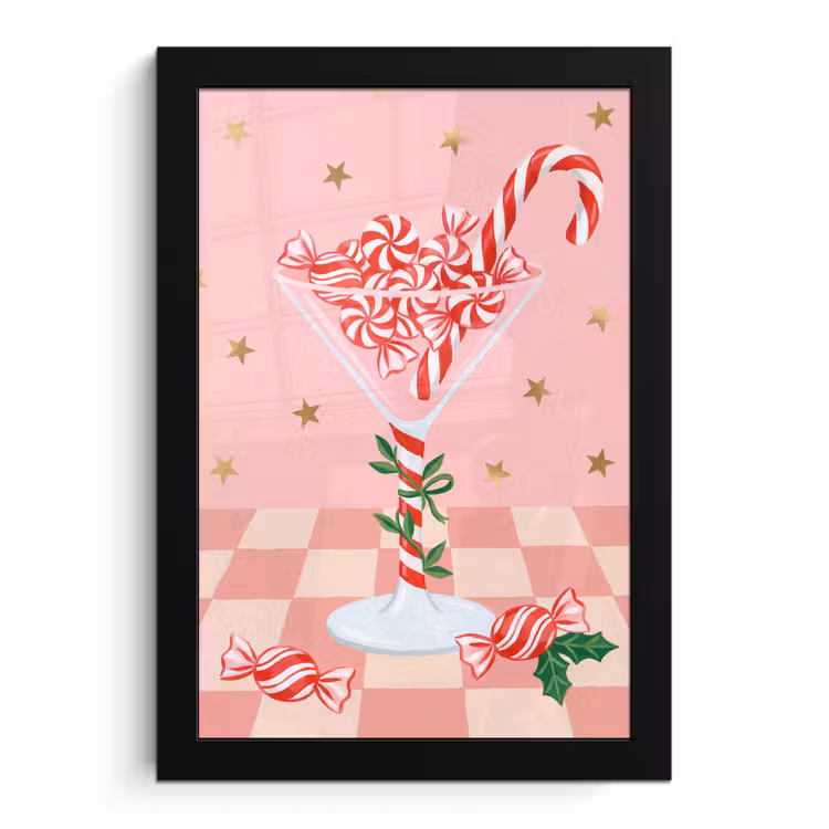 Poster met lijst - Snoep - Glas - Roze — 1