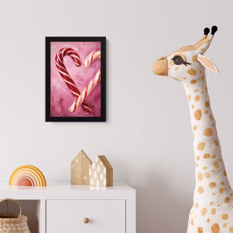 Poster met lijst - Snoep - Hart - Roze — 5