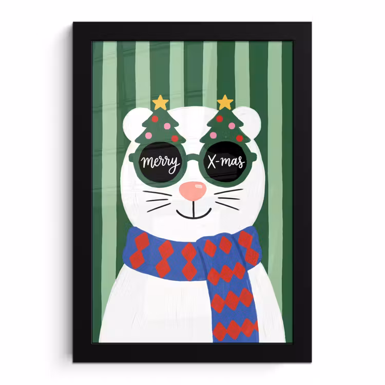 Poster met lijst - Dier - Winter - Cartoon — 1