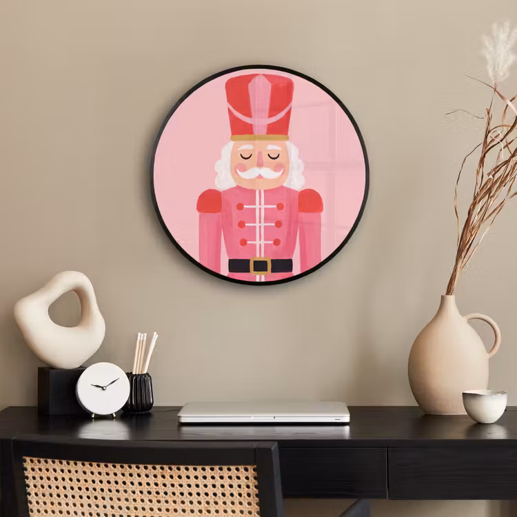 Ronde fotolijst - Notenkraker roze illustratie — 3