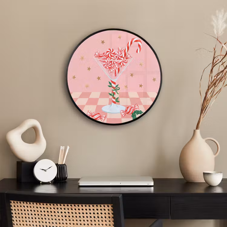 Ronde fotolijst - Snoep - Glas - Roze — 3