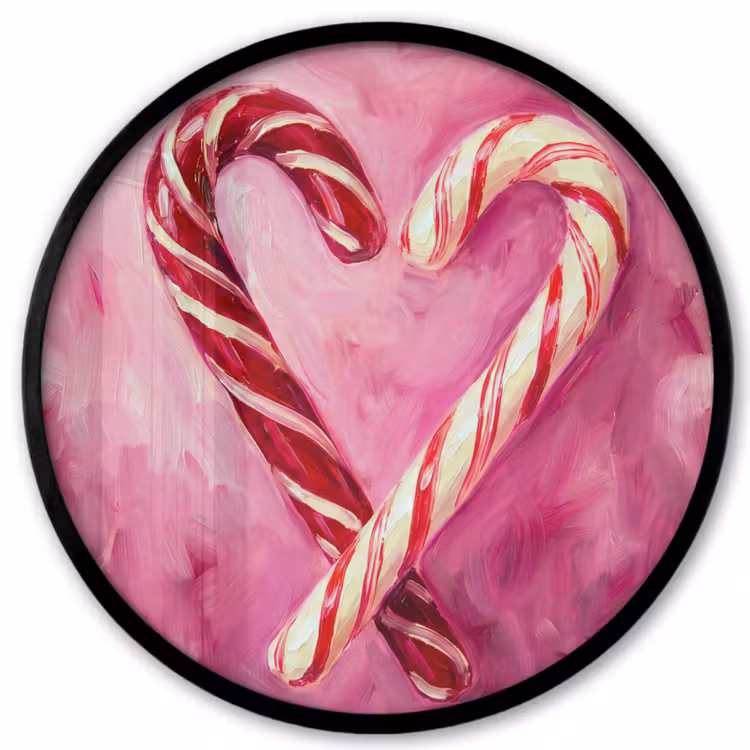 Ronde fotolijst - Snoep - Hart - Roze — 1