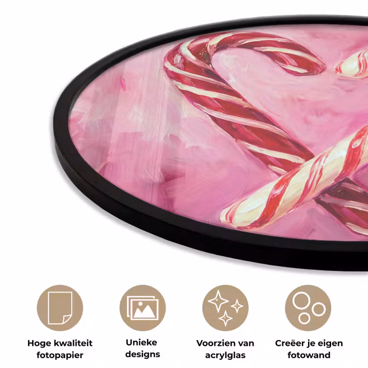 Ronde fotolijst - Snoep - Hart - Roze — 2