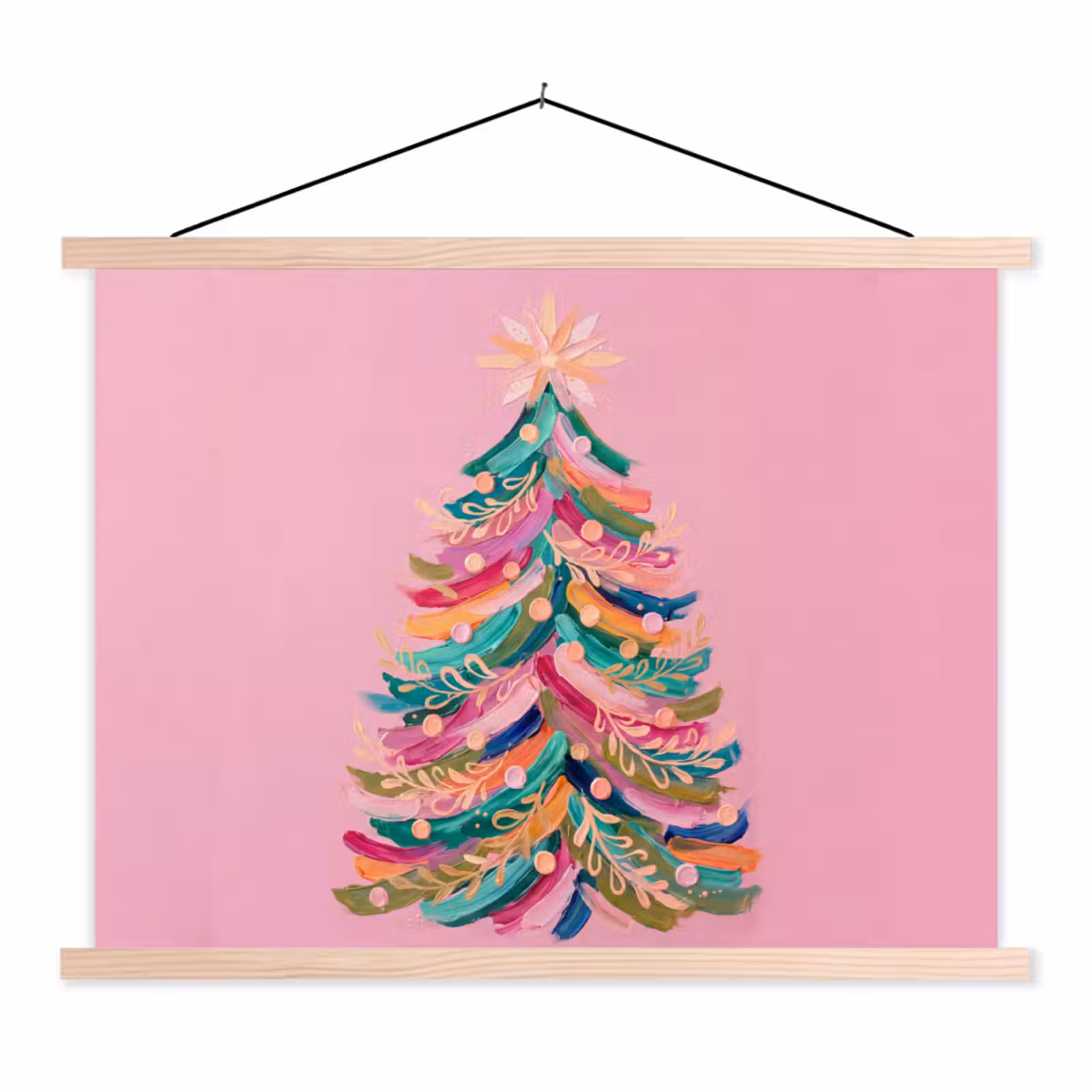 Schoolplaat - Kerstboom - Abstract - Kleurrijk — 1