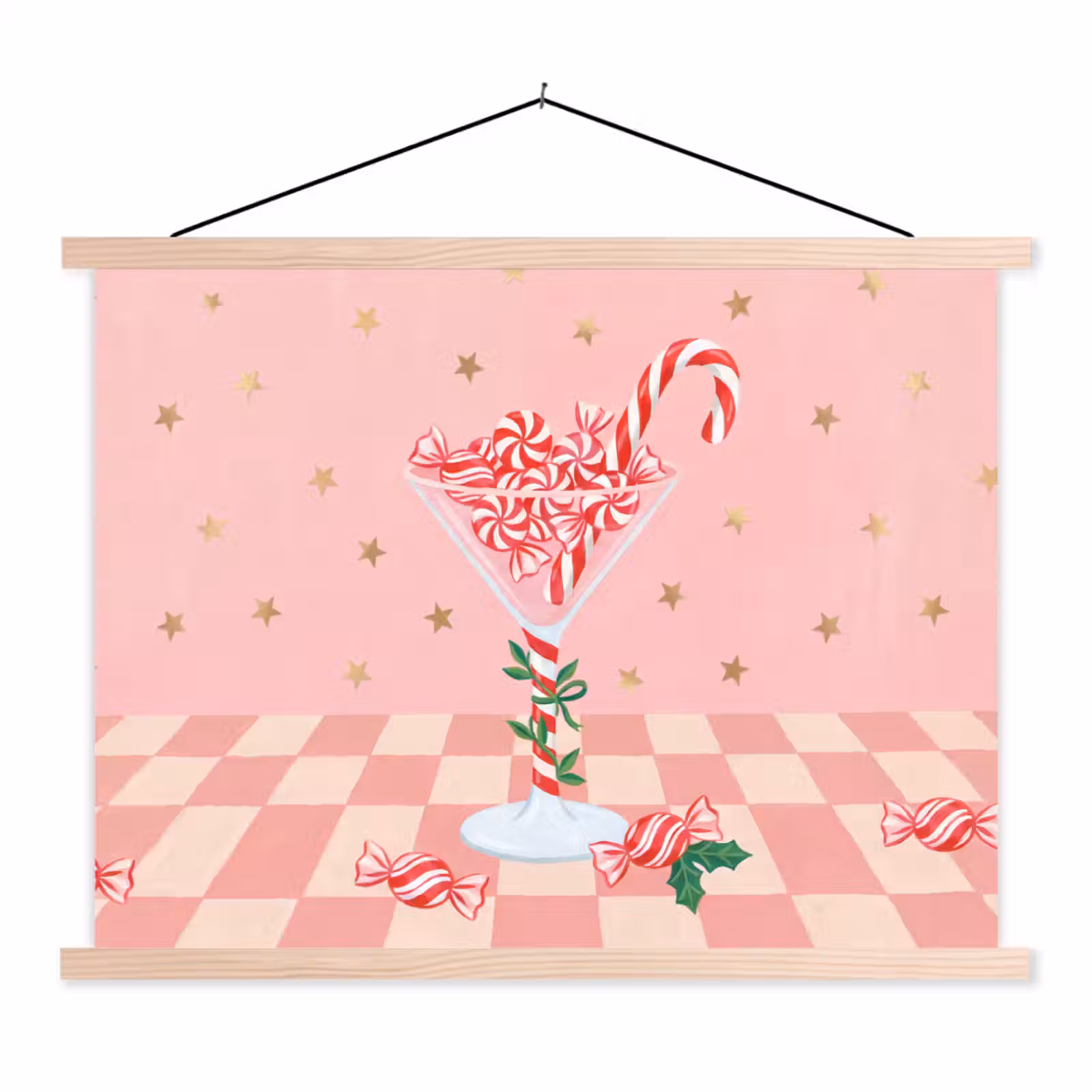 Schoolplaat - Snoep - Glas - Roze — 1