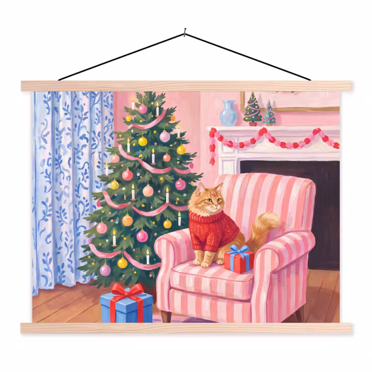 Schoolplaat - Kat - Kerst - Interieur — 1