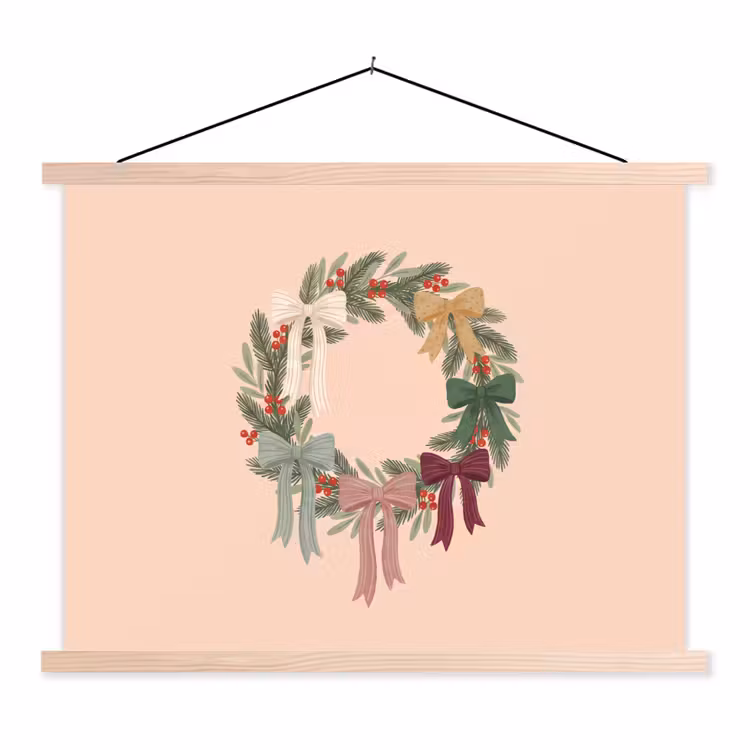 Schoolplaat - Kerstkrans - Strikken - Kerst — 1